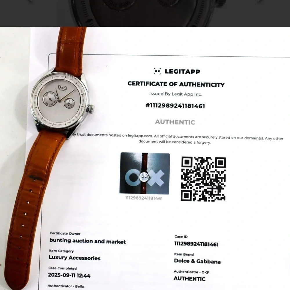 D&G Elegant Silver and Brown Timepiece